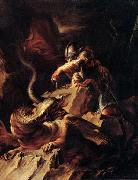 Salvator Rosa Jason Charming the Dragon, USA oil painting artist
